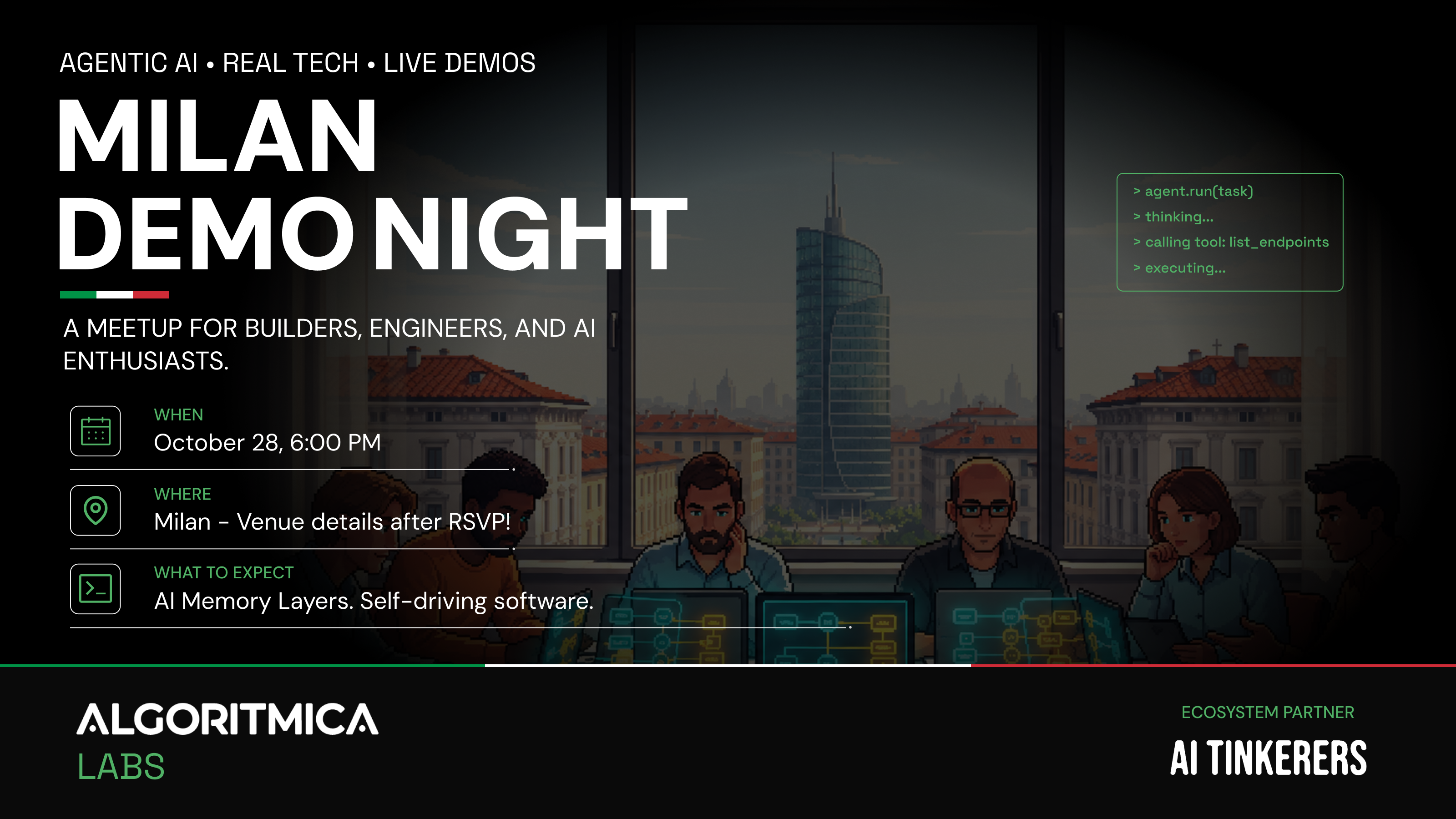 OFFICIAL Meetup Banner - Milan Demo Night 28Oct26